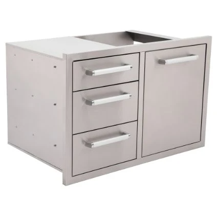 Whistler Burford Stainless Steel Triple Drawer & Waste Combo